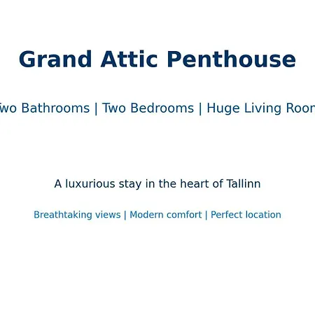 Grand Attic Penthouse Lejlighed Tallinn